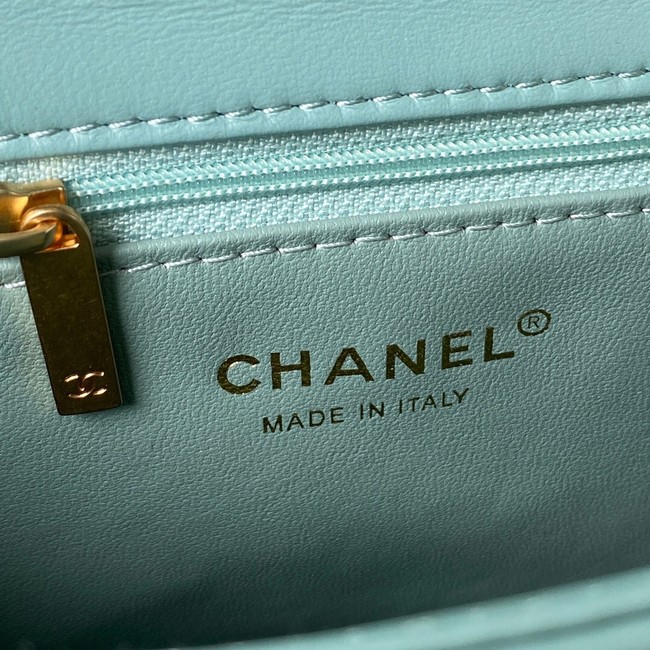 Chanel SMALL Lambskin FLAP BAG AS1793 SKY BLUE