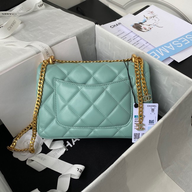 Chanel SMALL Lambskin FLAP BAG AS1793 SKY BLUE