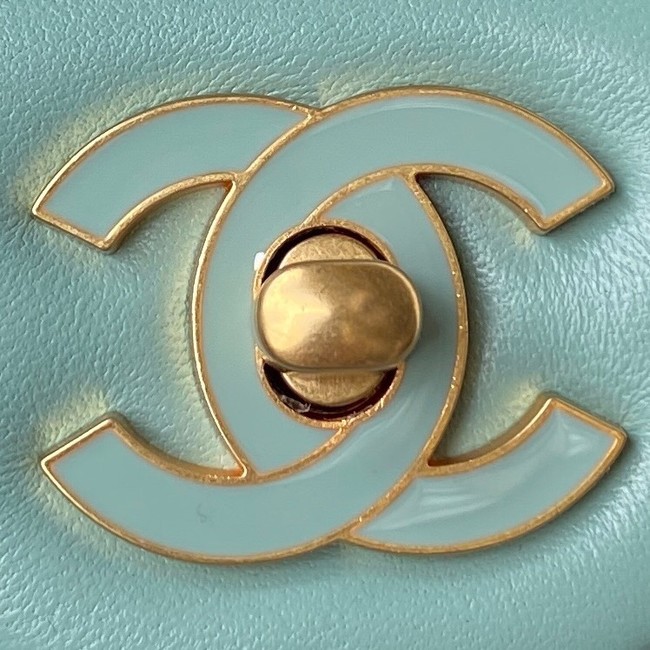 Chanel SMALL Lambskin FLAP BAG AS1793 SKY BLUE