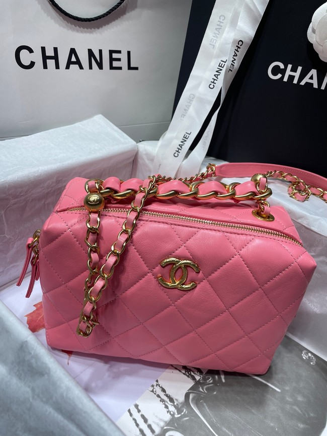 Chanel Sheepskin AS1267 Gold-Tone Metal pink