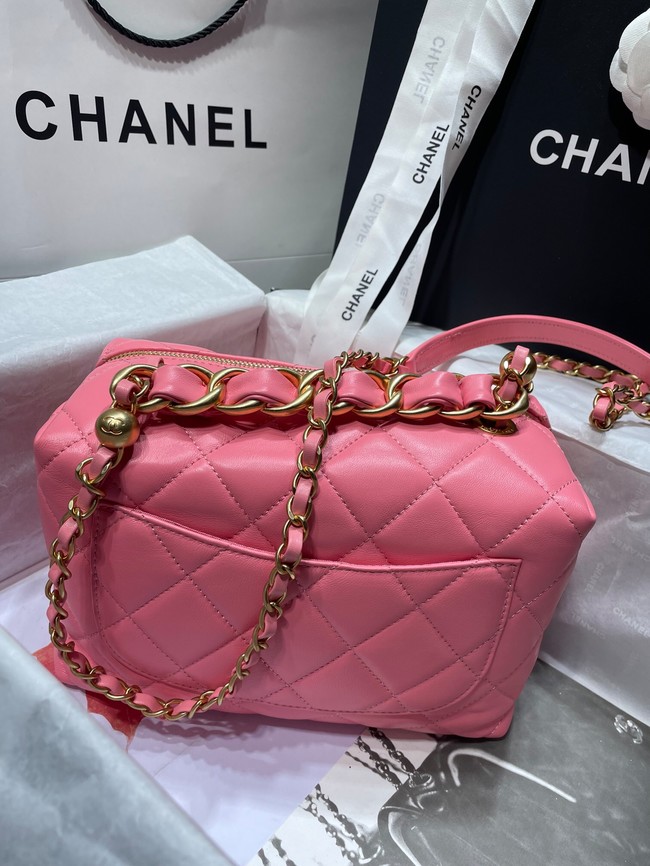 Chanel Sheepskin AS1267 Gold-Tone Metal pink