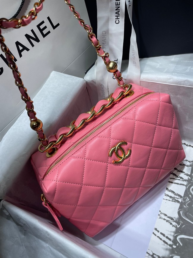 Chanel Sheepskin AS1267 Gold-Tone Metal pink