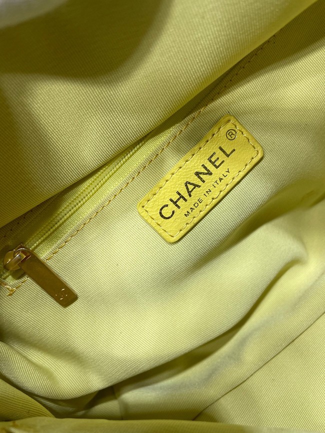 Chanel Sheepskin AS1267 Gold-Tone Metal yellow