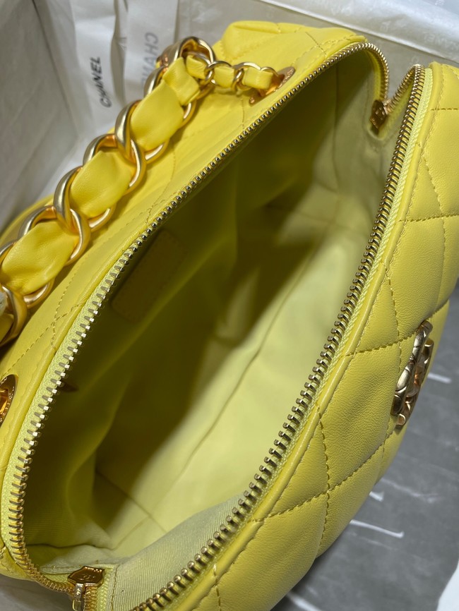 Chanel Sheepskin AS1267 Gold-Tone Metal yellow