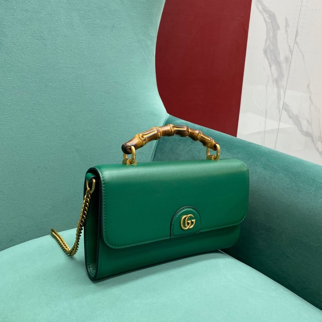 Gucci Small top handle bag with Bamboo 675794 green