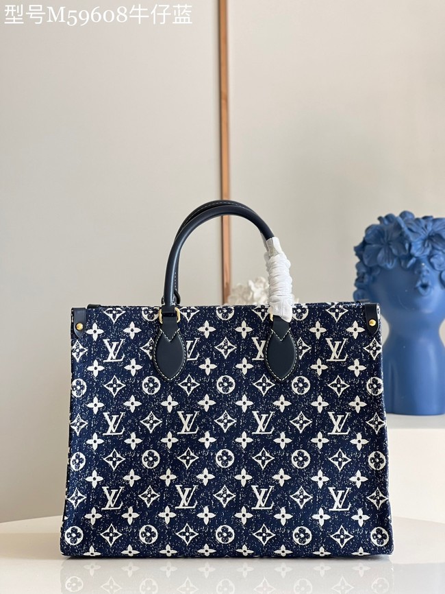 Louis Vuitton ONTHEGO Denim MM M59608 Navy Blue