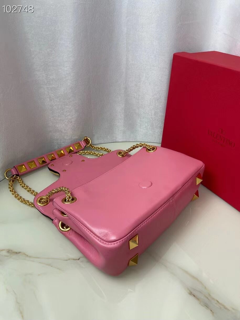 VALENTINO GARAVANI Stud Sign nappa Shoulder Bag NL098 pink