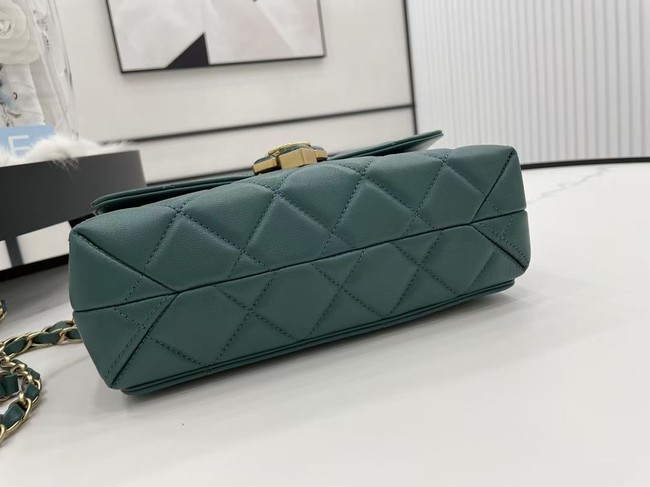 Chanel Flap Lambskin Shoulder Bag AS2557 green