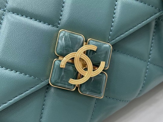 Chanel Flap Lambskin Shoulder Bag AS2557 green