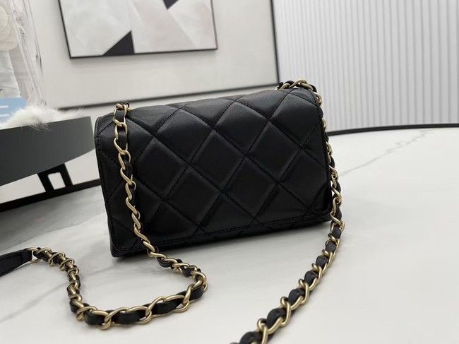 Chanel Flap Lambskin Shoulder Bag AS2556 black