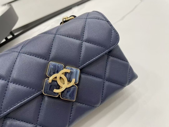 Chanel Flap Lambskin Shoulder Bag AS2556 dark blue