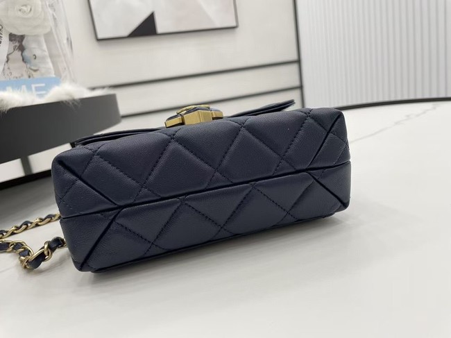 Chanel Flap Lambskin Shoulder Bag AS2556 dark blue