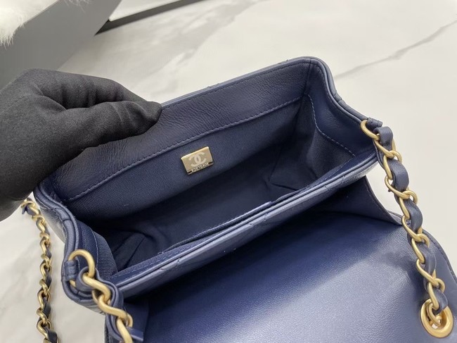 Chanel Flap Lambskin Shoulder Bag AS2556 dark blue