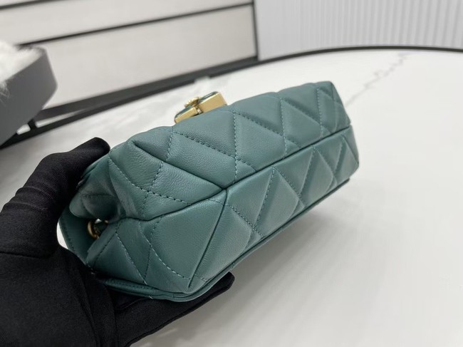 Chanel Flap Lambskin Shoulder Bag AS2556 green