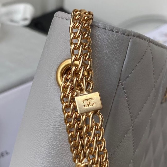 Chanel Lambskin Shoulder Bag AS2977 gray