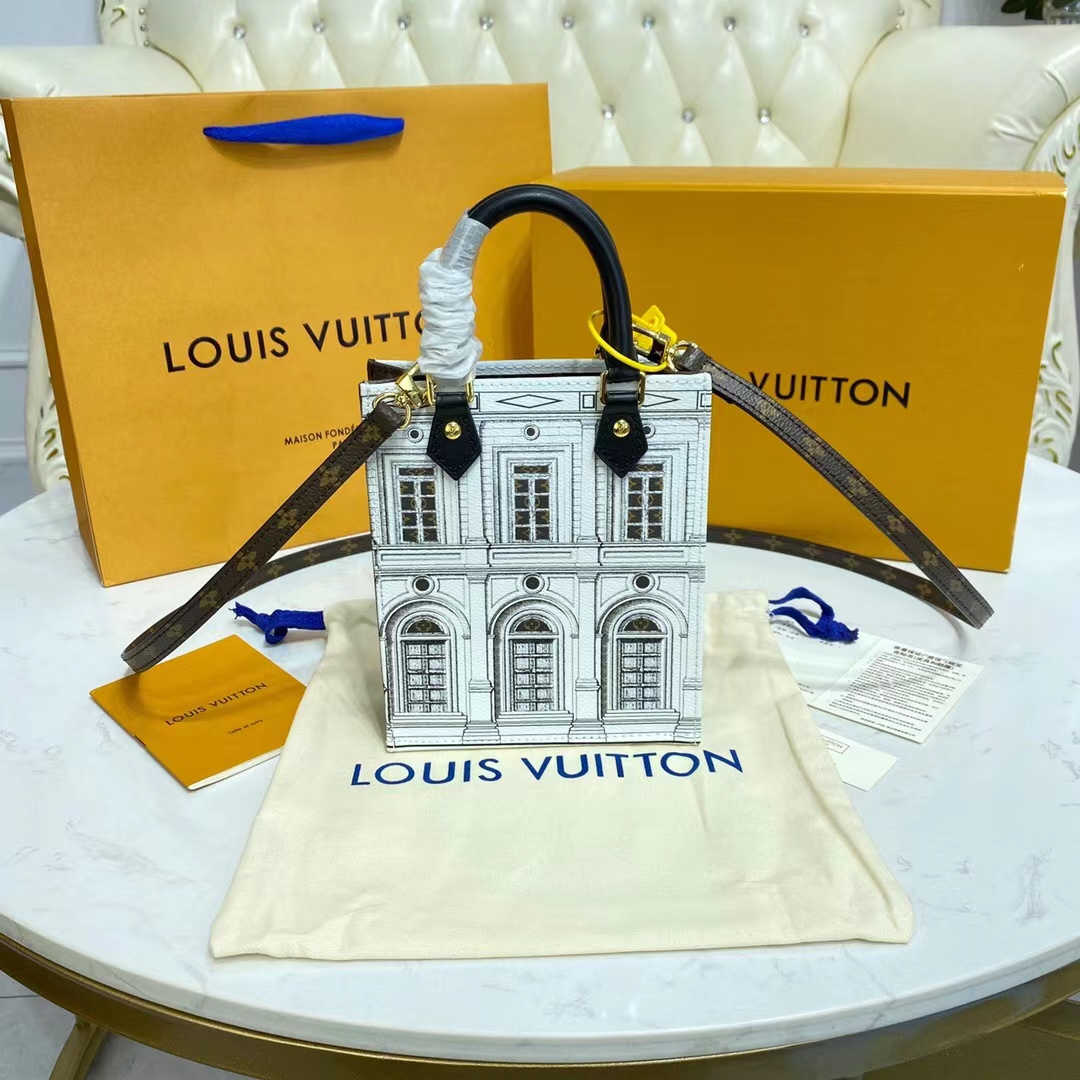 Louis Vuitton SAC PLAT XS N60479 Black and White