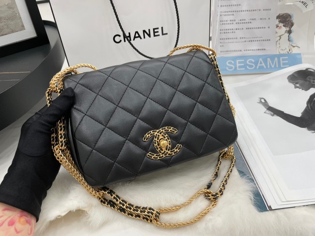 Chanel Flap Lambskin Shoulder Bag AS2975 black