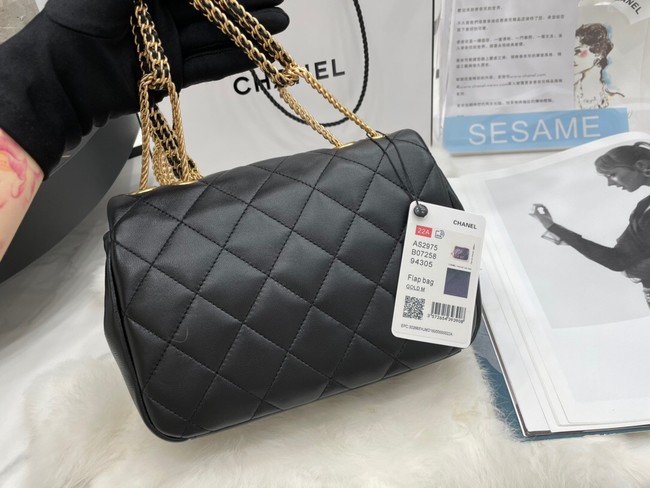 Chanel Flap Lambskin Shoulder Bag AS2975 black