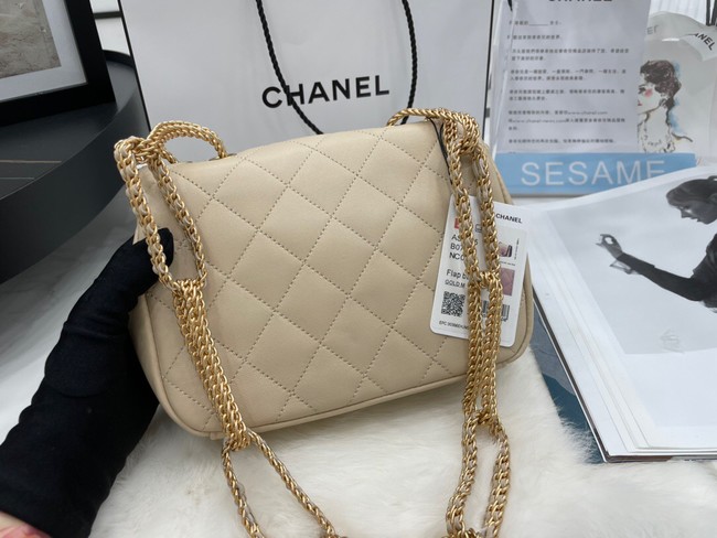 Chanel Flap Lambskin Shoulder Bag AS2975 cream