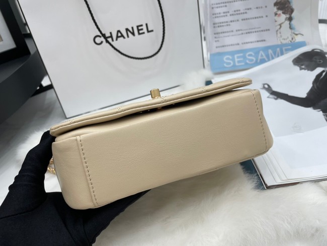 Chanel Flap Lambskin Shoulder Bag AS2975 cream