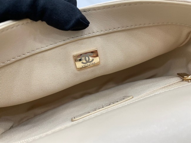Chanel Flap Lambskin Shoulder Bag AS2975 cream