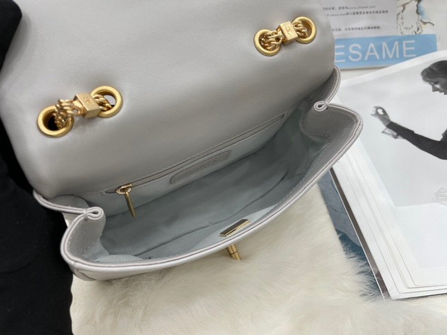 Chanel Flap Lambskin Shoulder Bag AS2975 light gray