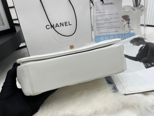 Chanel Flap Lambskin Shoulder Bag AS2976 white