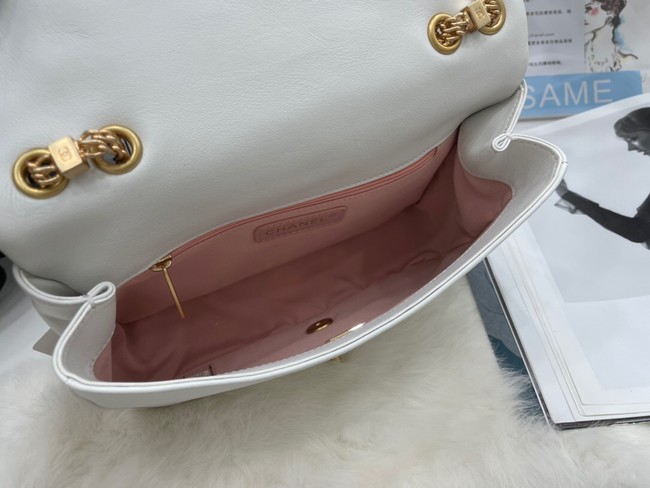 Chanel Flap Lambskin Shoulder Bag AS2976 white