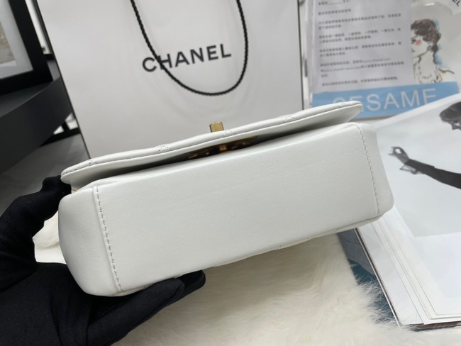 Chanel Flap Lambskin Shoulder Bag AS2975 white