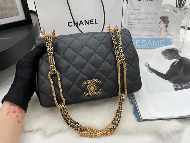 Chanel Flap Lambskin Shoulder Bag AS2976 black