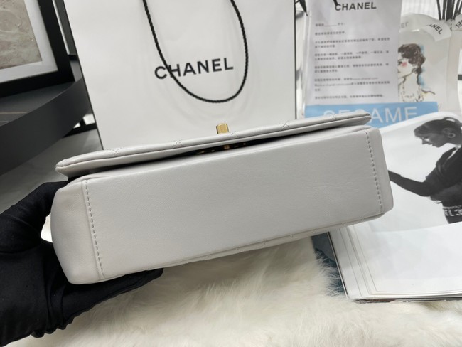 Chanel Flap Lambskin Shoulder Bag AS2976 light gray