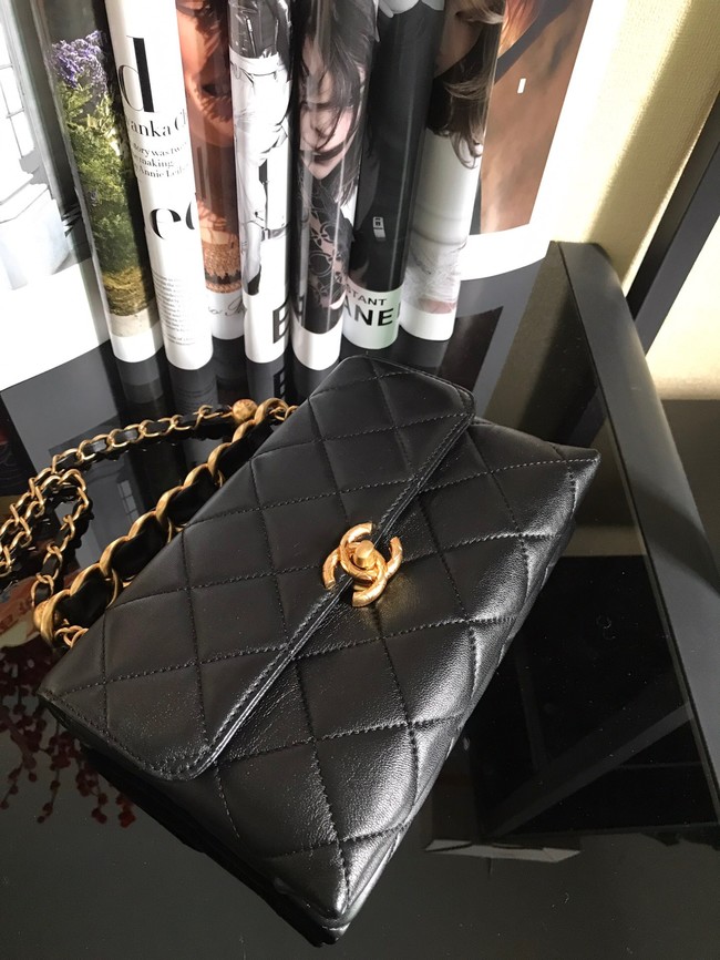 Chanel Flap Lambskin Shoulder Bag AS3011 black