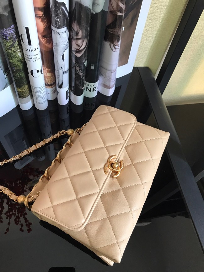 Chanel Flap Lambskin Shoulder Bag AS3011 cream