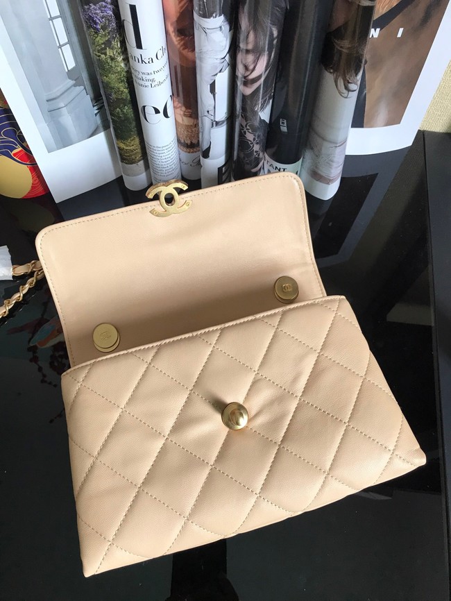 Chanel Flap Lambskin Shoulder Bag AS3011 cream