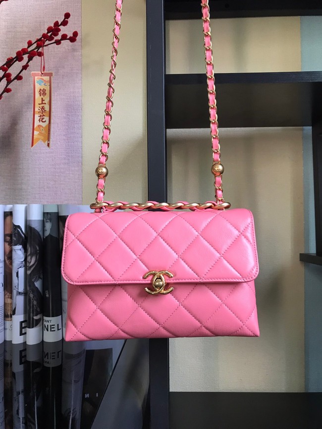 Chanel Flap Lambskin Shoulder Bag AS3011 pink