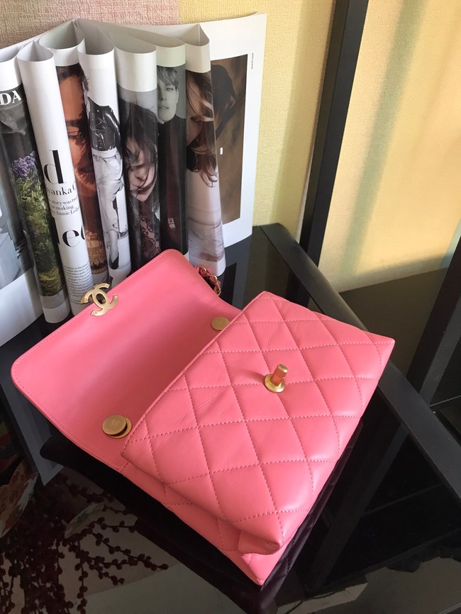 Chanel Flap Lambskin Shoulder Bag AS3011 pink