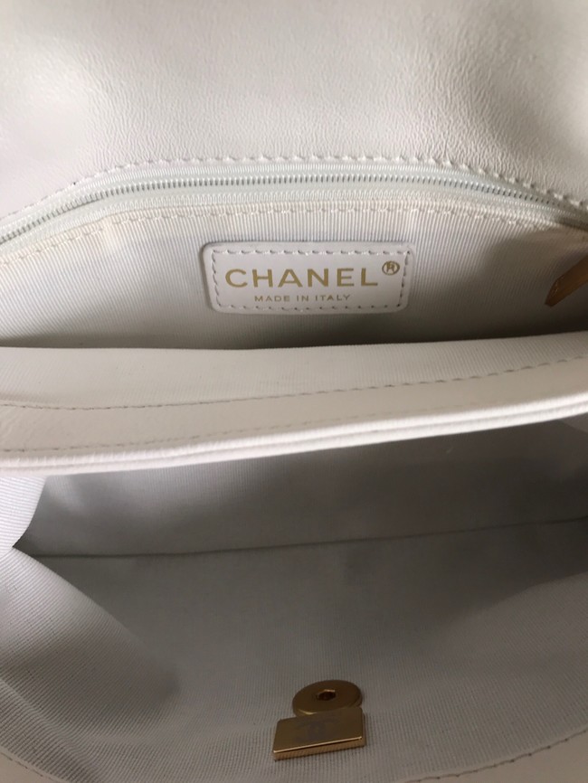 Chanel Flap Lambskin Shoulder Bag AS3011 white