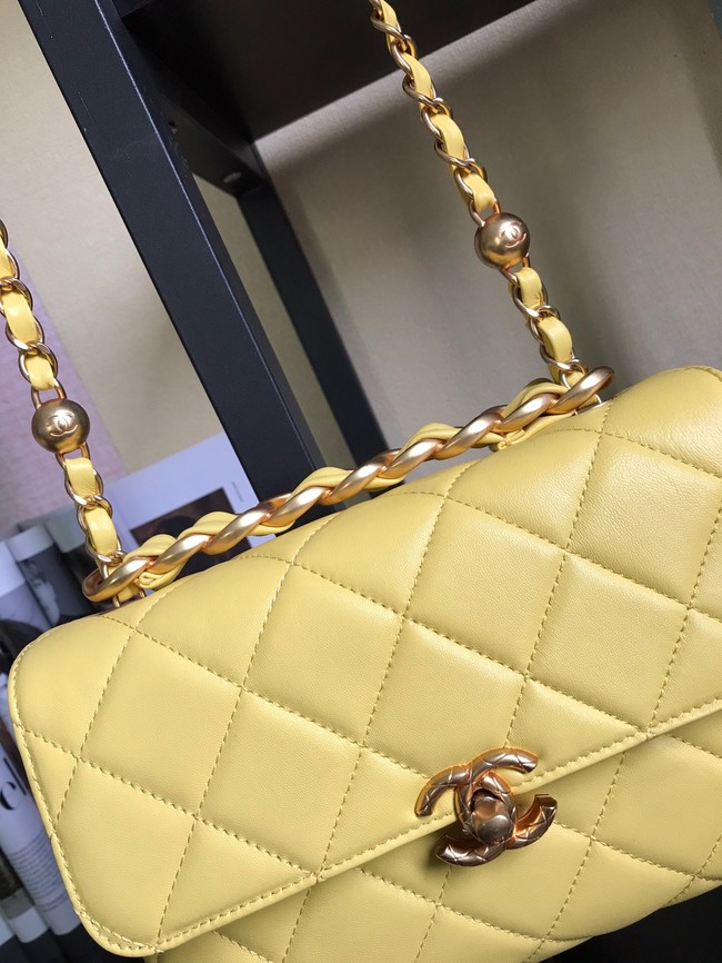 Chanel Flap Lambskin Shoulder Bag AS3011 yellow