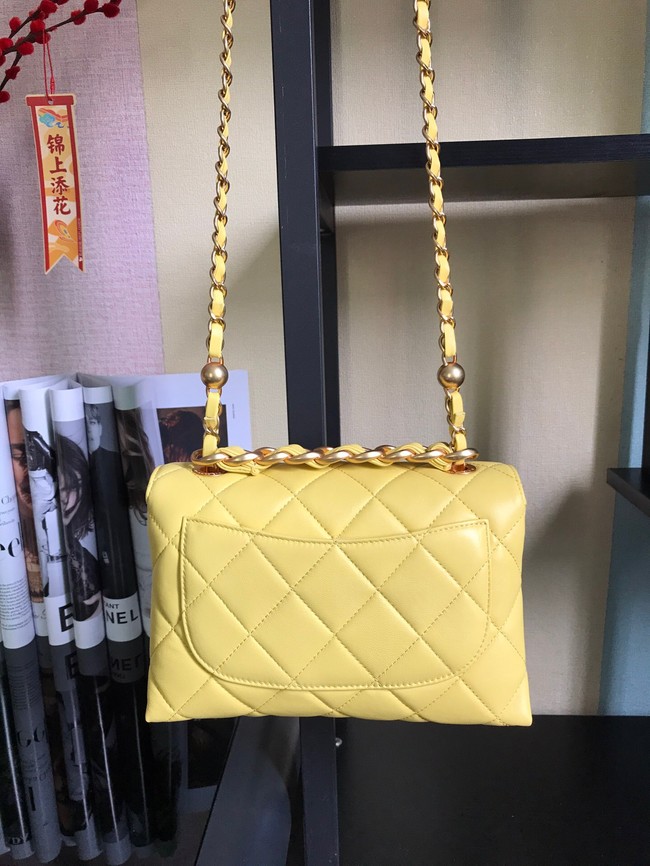 Chanel Flap Lambskin Shoulder Bag AS3011 yellow