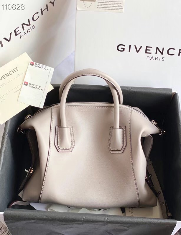 GIVENCHY Original Leather Shoulder Bag 63188 light gray