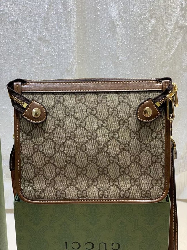 Gucci Messenger bag with Interlocking G 674164 brown