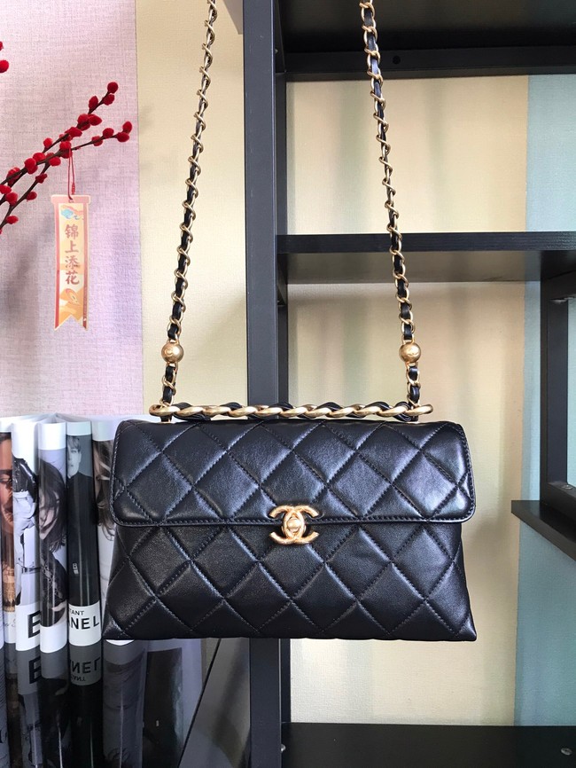 Chanel Flap Lambskin Shoulder Bag AS1267 black