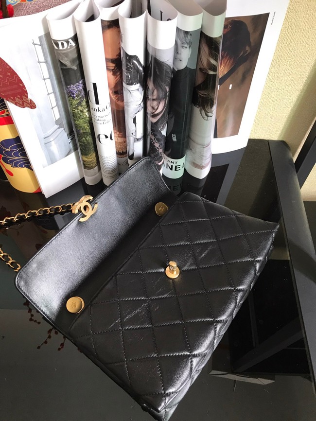 Chanel Flap Lambskin Shoulder Bag AS1267 black