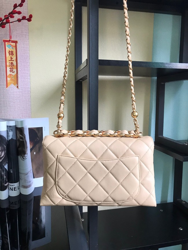 Chanel Flap Lambskin Shoulder Bag AS1267 cream