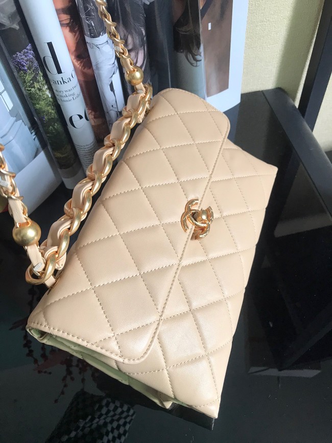 Chanel Flap Lambskin Shoulder Bag AS1267 cream