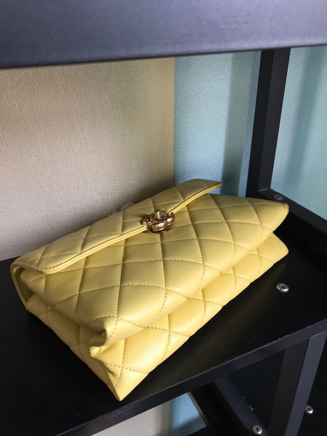 Chanel Flap Lambskin Shoulder Bag AS1267 yellow