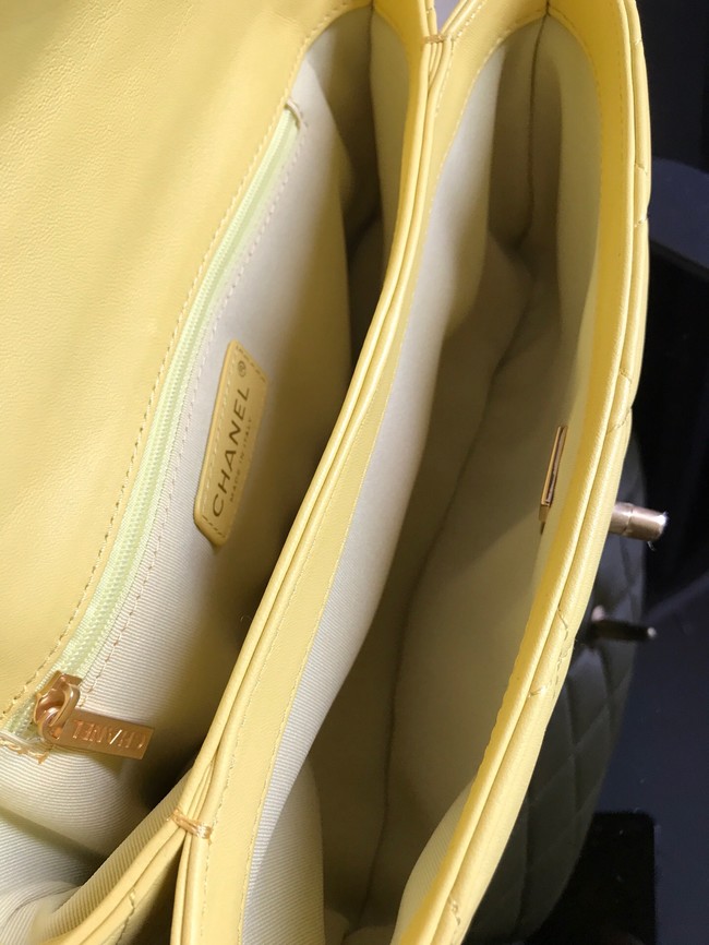 Chanel Flap Lambskin Shoulder Bag AS1267 yellow