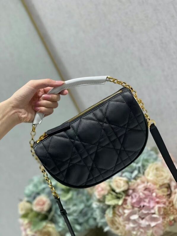 DIOR Shoulder Bag Cannage Lambskin C0617 black