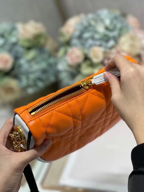 DIOR Shoulder Bag Cannage Lambskin C0617 orange