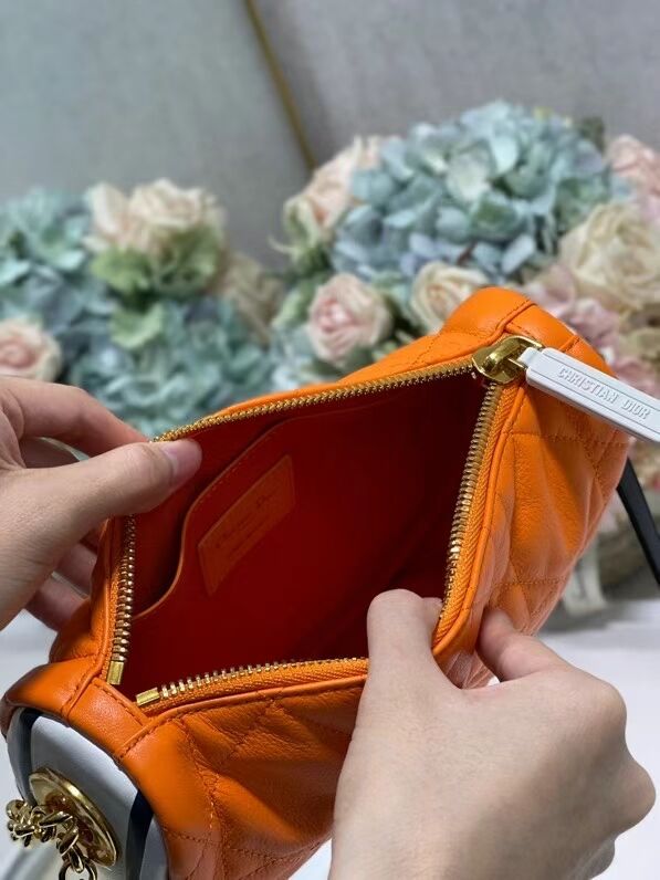 DIOR Shoulder Bag Cannage Lambskin C0617 orange